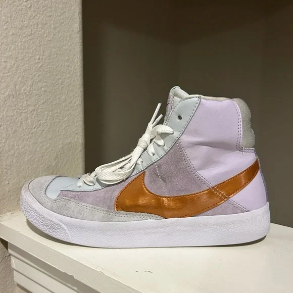 NIKE Blazer Youth Size 6Y Mid 77 Barley Grape Metallic Copper DQ6084 500 - Picture 2 of 9